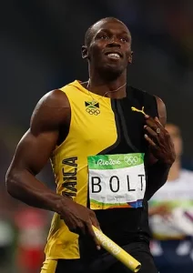 Usain Bolt after 4 × 100 m Rio 2016